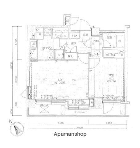 ベスト横浜(1LDK/11階)の間取り写真
