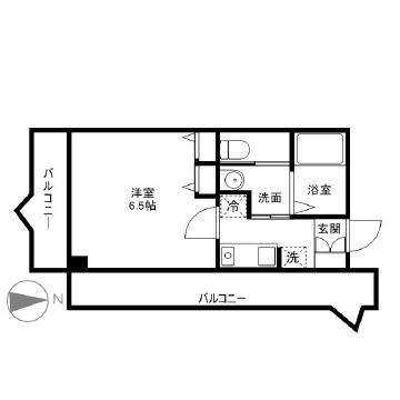 クリオネコート新城 6階階 間取り