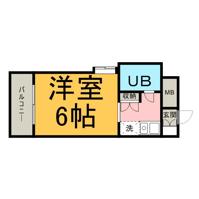 ジョイフル百合ヶ丘(1K/3階)の間取り写真