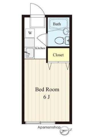 清川ハイツ(1K/1階)の間取り写真