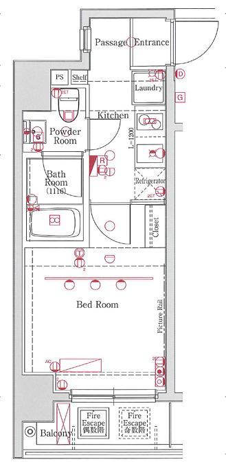 エクセリア川崎 4階階 間取り