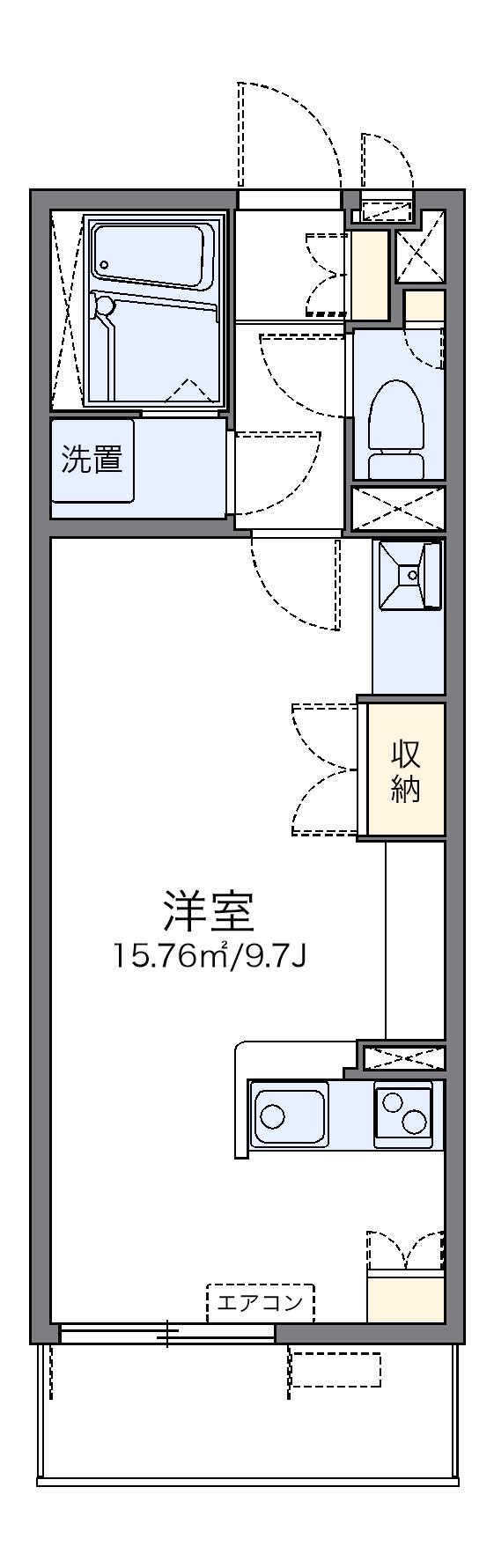 レオネクスト中川Ⅲ(ワンルーム/3階)の間取り写真