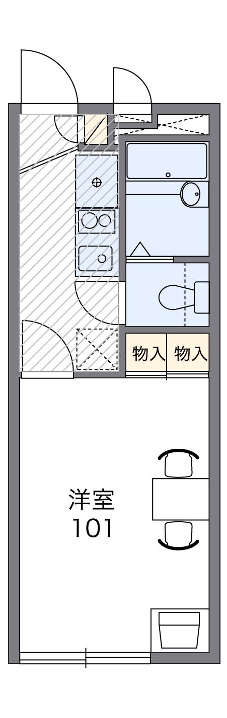レオパレスブルーヒルズHK 2階階 間取り
