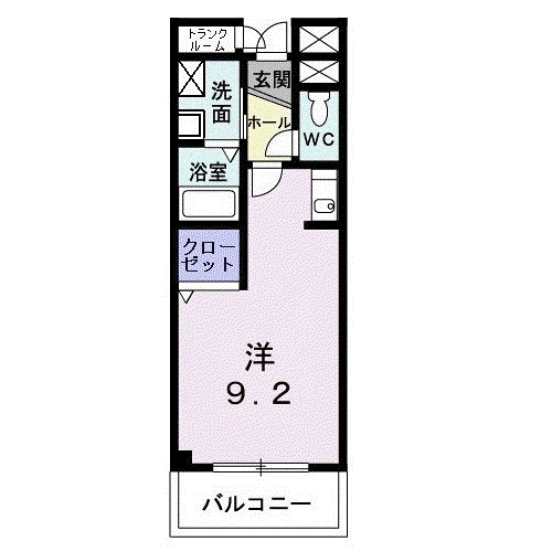 セレニーテ(ワンルーム/3階)の間取り写真
