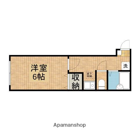 メルベイユ(1K/2階)の間取り写真