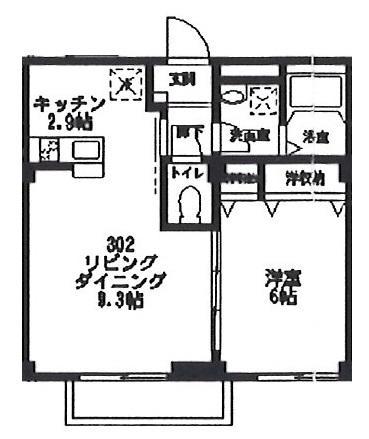 ルミナス クレ(1LDK/3階)の間取り写真