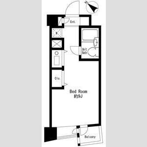 プライムアーバン大井町Ⅱ(ワンルーム/8階)の間取り写真