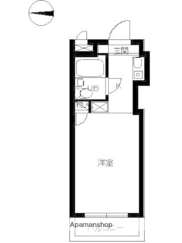 スカイコート品川第2(ワンルーム/1階)の間取り写真