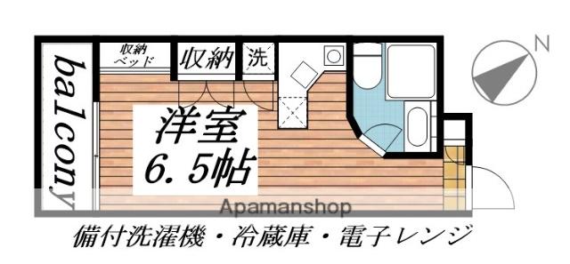 ラ・パルフェ・ド・セヴェールNO4(1K/2階)の間取り写真