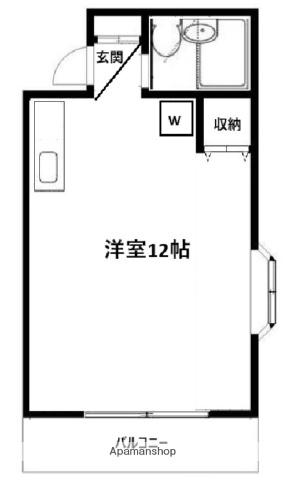 第5野本ビル(ワンルーム/2階)の間取り写真