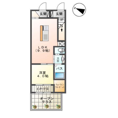 ブリスティア湘南(1LDK/1階)の間取り写真