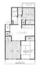 エクセルコート(3DK/2階)の間取り写真