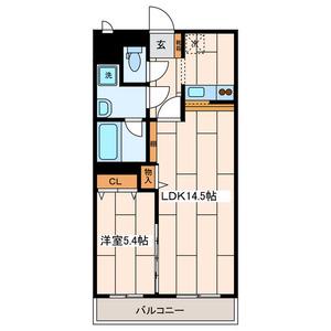 ネオポリストキワⅦ(1LDK/2階)の間取り写真