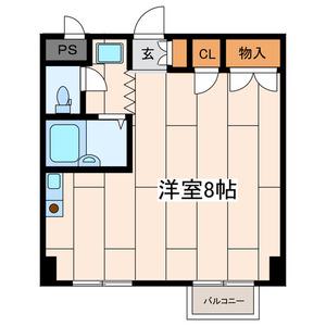 カメリアハイム(ワンルーム/1階)の間取り写真