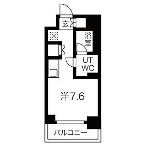 クラリッサ横浜アレッタ(ワンルーム/2階)の間取り写真