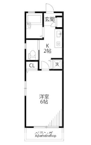 CASA YOKOHAMABASHI(1K/1階)の間取り写真