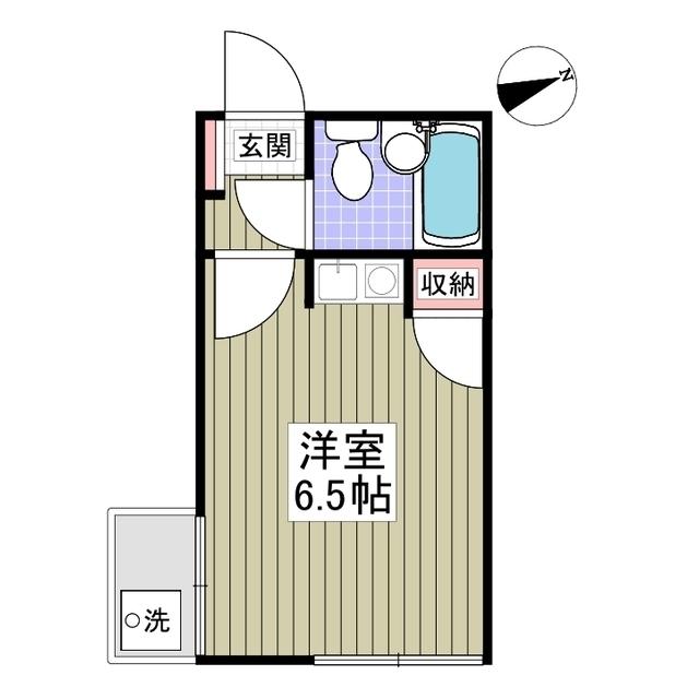 チェリー東宝(ワンルーム/2階)の間取り写真