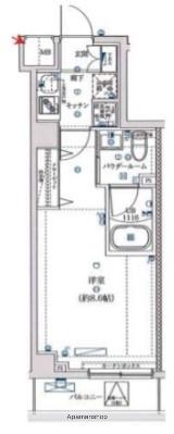 スクエアシティ東白楽MAXIV(1K/3階)の間取り写真