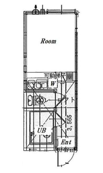 ユナイト川崎大師エル・パティオ(ワンルーム/1階)の間取り写真