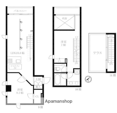 京浜東北・根岸線 新子安駅 徒歩9分 10階建 築15年(3LDK/9階)の間取り写真