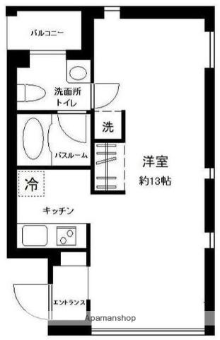 KATASE BLD2(ワンルーム/2階)の間取り写真