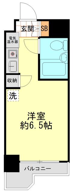 朝日多摩川プラザ(ワンルーム/4階)の間取り写真