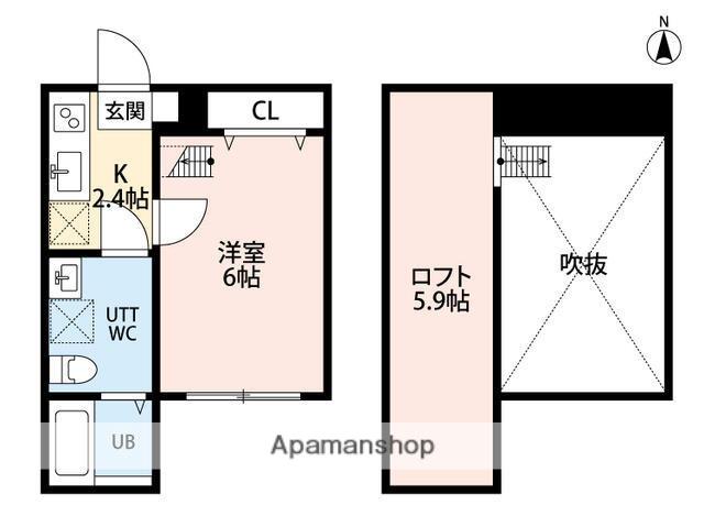 アレーゼ大和(1K/1階)の間取り写真