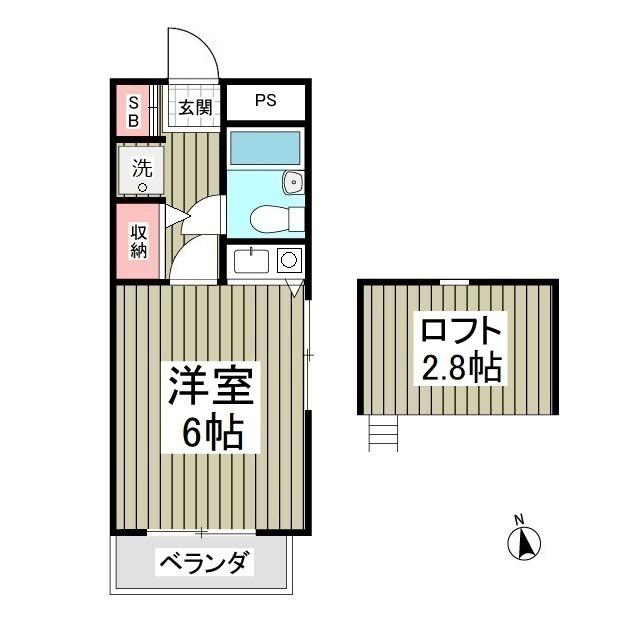 ソアール宮崎台(ワンルーム/3階)の間取り写真