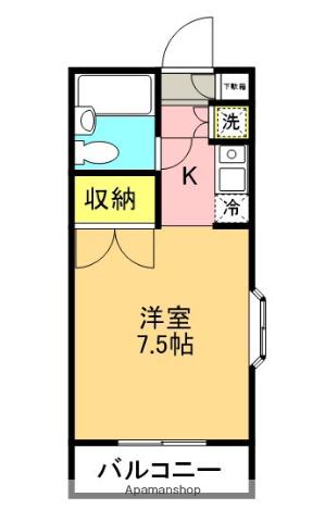 アーバンビュー(1K/3階)の間取り写真