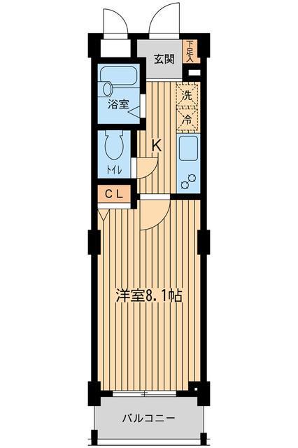 アーデン目黒不動前(1K/3階)の間取り写真