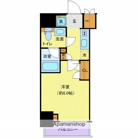 プレール・ドゥーク北品川(1K/8階)の間取り写真
