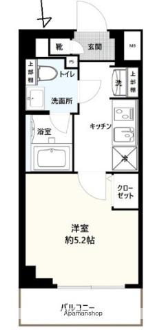 クラリッサ横浜ロッソ(1K/3階)の間取り写真