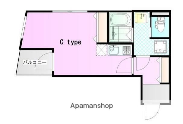 FIORE CASA・FUJISAWA(1K/3階)の間取り写真
