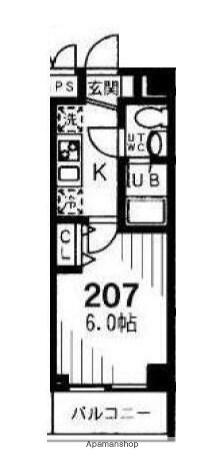 アゼリア鎌倉(1K/2階)の間取り写真
