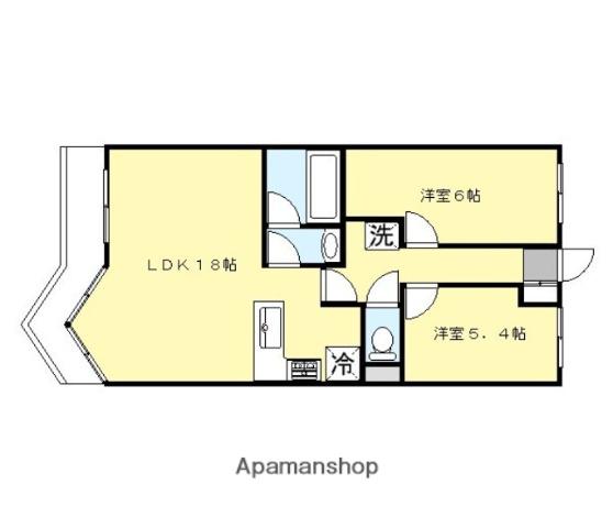 エンゼルパレス(2LDK/3階)の間取り写真