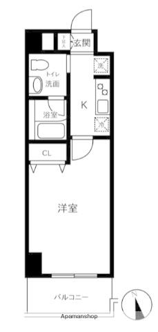 F・H・Dビル(1K/2階)の間取り写真