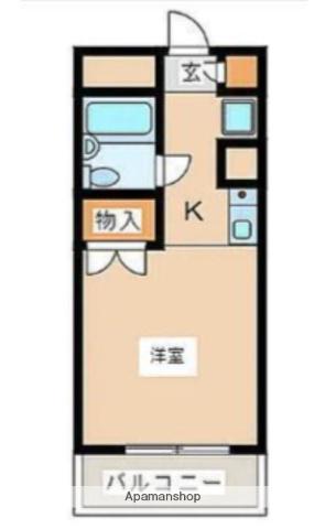 セシーズ新百合丘(ワンルーム/4階)の間取り写真
