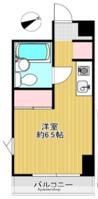 トップ仲木戸(ワンルーム/6階)の間取り写真