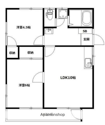 MIKI・HOUSE(2LDK/1階)の間取り写真