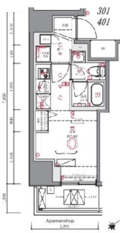 AZEST横濱吉野町(ワンルーム/2階)の間取り写真