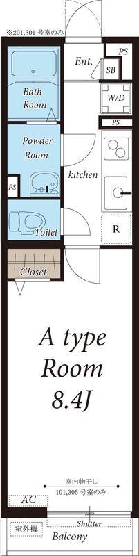 リブリ・ガーデン淵野辺(1K/3階)の間取り写真