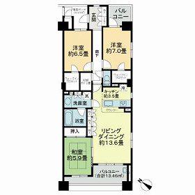 マイキャッスル八景島アクアシェーナ(3LDK/7階)の間取り写真