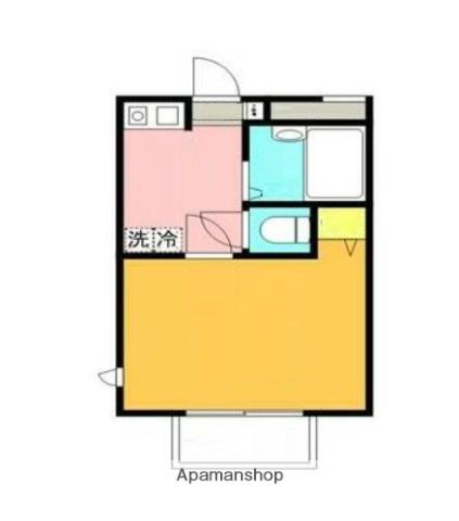 ヒルトップ鶴川(1K/2階)の間取り写真