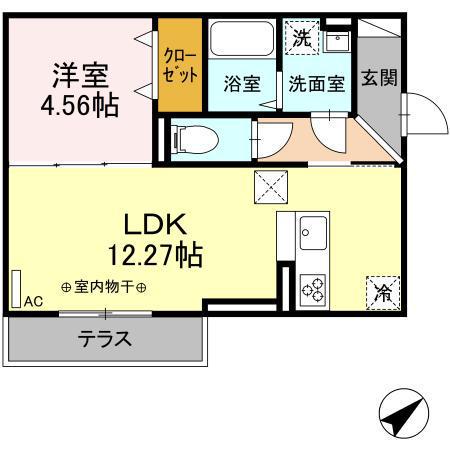リュミエール ミナミ(1LDK/1階)の間取り写真