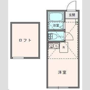 G・Aヒルズ上大岡Ⅱ(ワンルーム/1階)の間取り写真