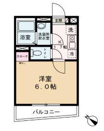グランステージ横濱杉田(1K/1階)の間取り写真