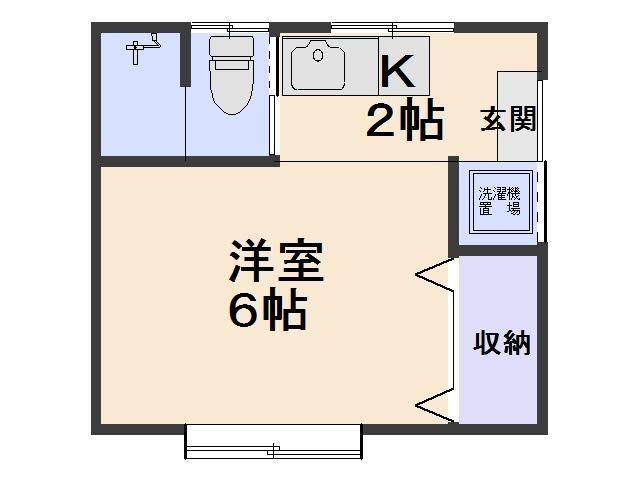 MICHISHITA APARTMENT(ワンルーム/2階)の間取り写真
