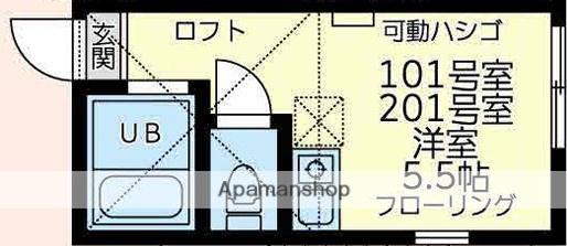 ユナイト南希ボンソワール(ワンルーム/2階)の間取り写真