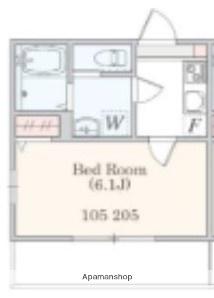 アザーレ・パッシオ新百合ヶ丘B(1K/2階)の間取り写真