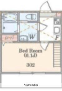 アザーレ・パッシオ新百合ヶ丘B(1K/3階)の間取り写真